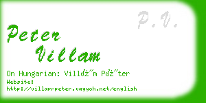 peter villam business card